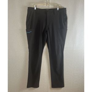 Amazon Men's Black Pants with Blue Detail